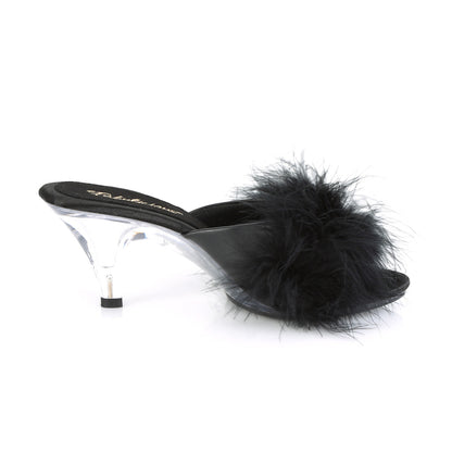 Fabulicious Sandales pour femmes BELLE-301f BLK PU-FUR / CLR