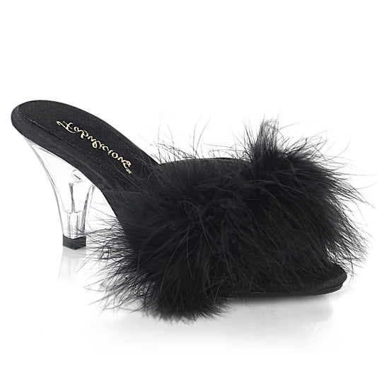 Fabulicious Sandales pour femmes BELLE-301f BLK PU-FUR / CLR
