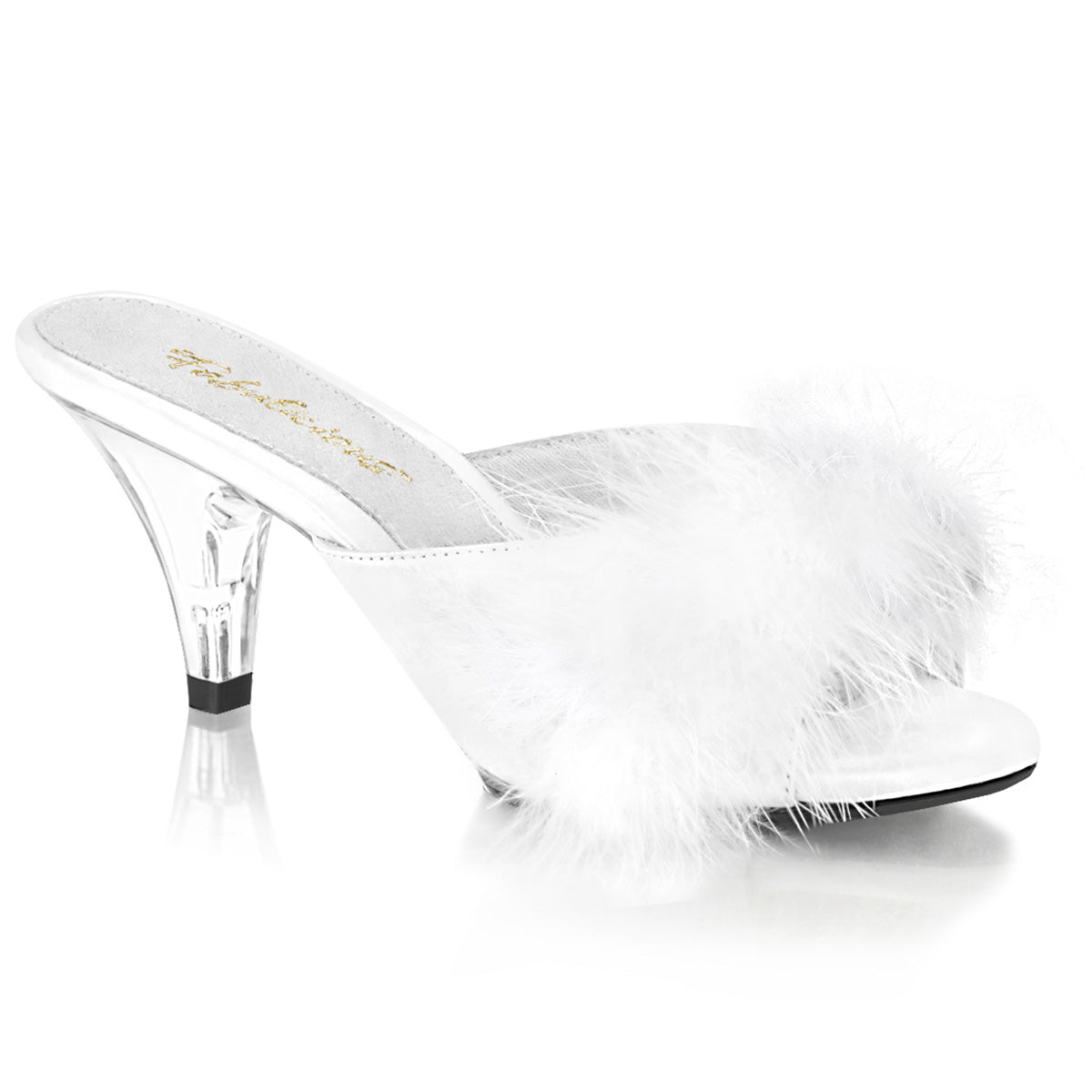 Fabulicious Sandales pour femmes BELLE-301f WHT PU-FUR / CLR
