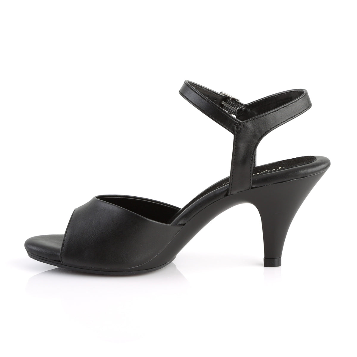 Fabulicious Sandales pour femmes BELLE-309 Blk Faux Cuir / Blk Matte