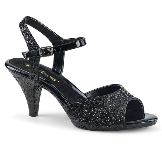 Fabulicious Sandales pour femmes BELLE-309g blk paillettes / blk paillettes