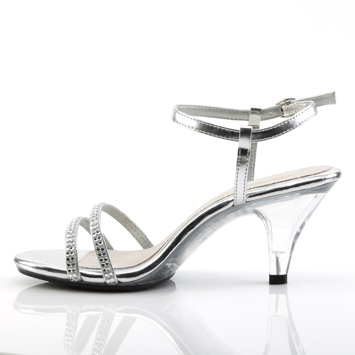 Fabulicious Womens Sandals BELLE-316 Slv Metallic Pu/Clr