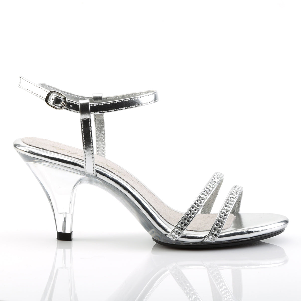 Fabulicious Sandales pour femmes BELLE-316 SLV Métallique PU / CLR