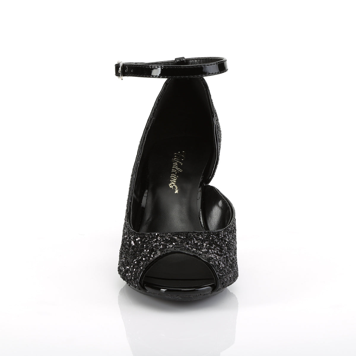 Fabulicious Sandales pour femmes BELLE-381g blk paillettes / blk paillettes
