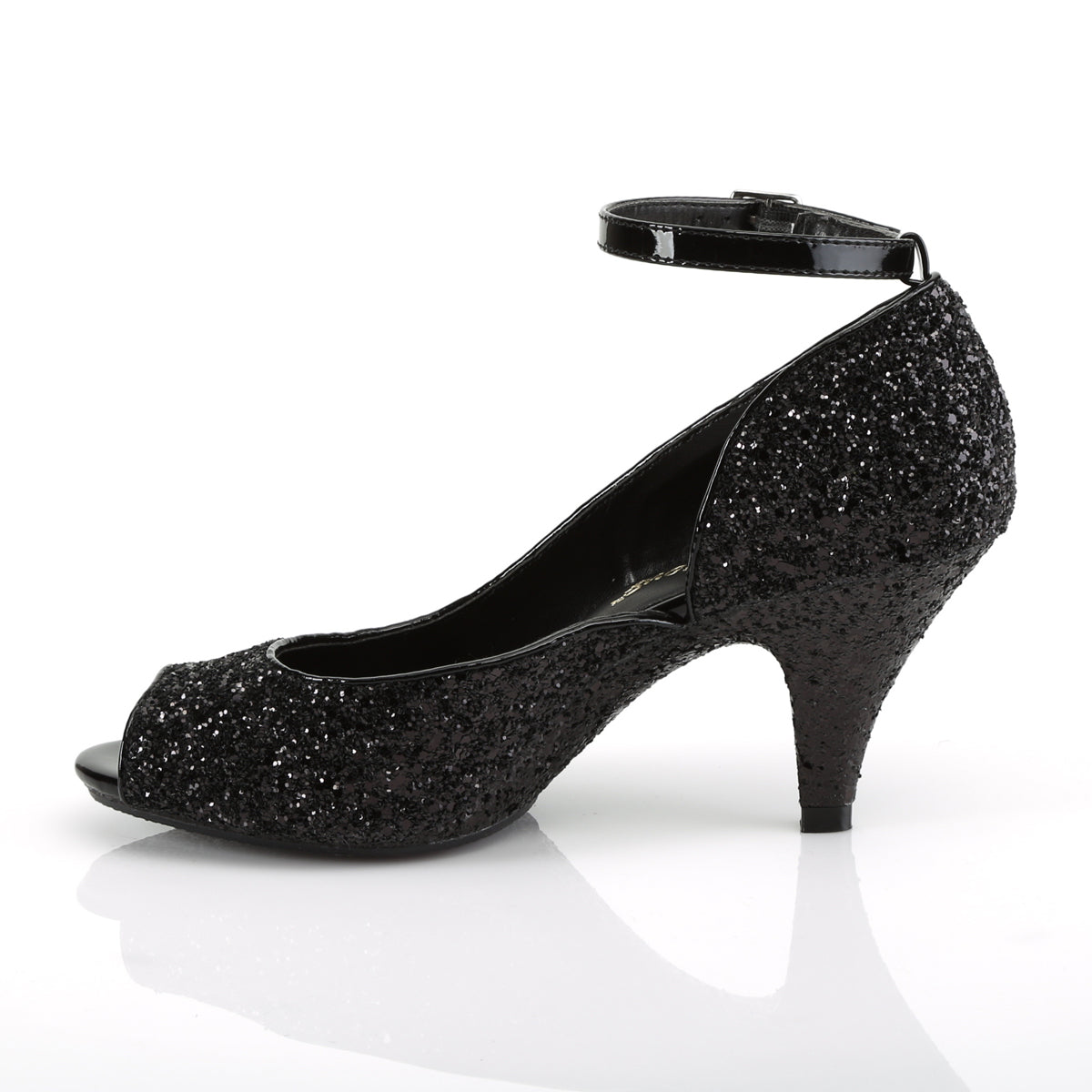 Fabulicious Sandales pour femmes BELLE-381g blk paillettes / blk paillettes