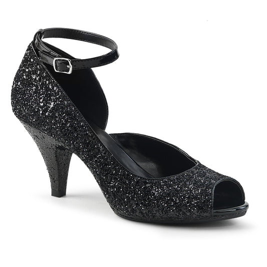 Fabulicious Sandales pour femmes BELLE-381g blk paillettes / blk paillettes
