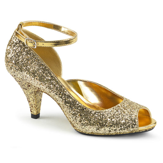 Fabulicious Sandales pour femmes BELLE-381g Glitter Gold / Gold Glitter