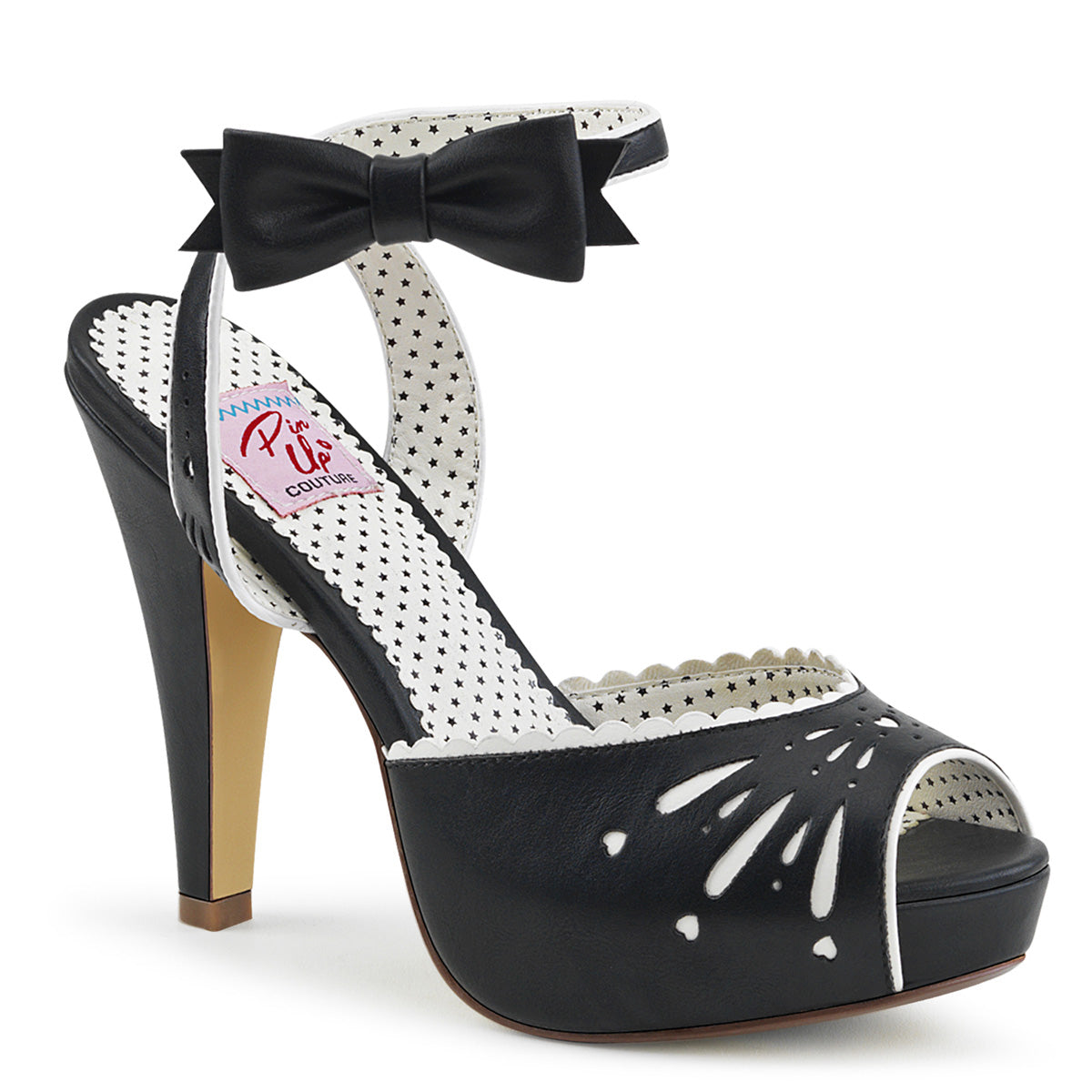 Pin Up Couture Pompes pour femmes BETTIE-01 Cuir en faux BLK