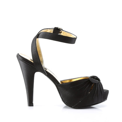 Pin Up Couture Womens Pumps BETTIE-04 Blk Satin