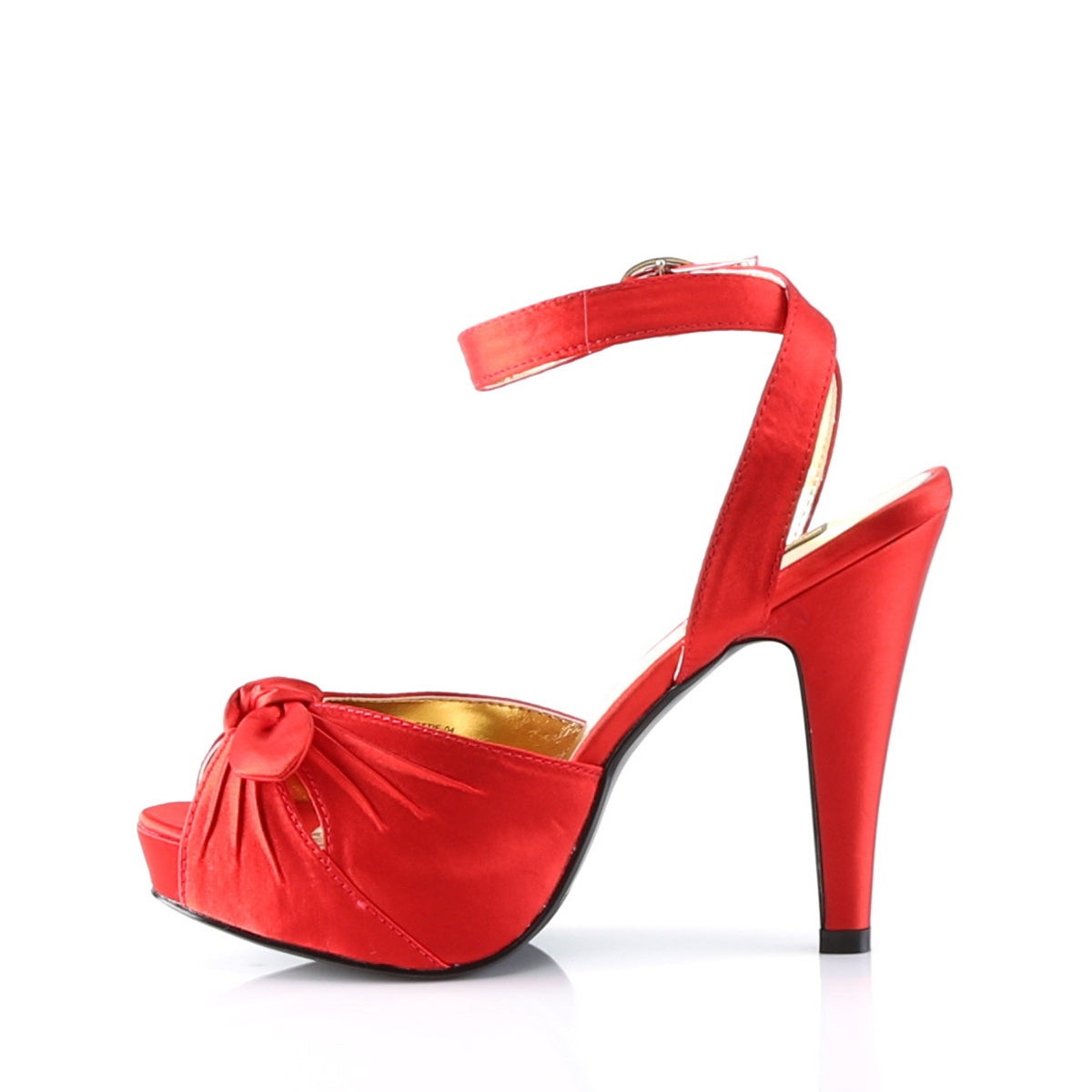 Pin Up Couture Pompes pour femmes BETTIE-04 satin rouge