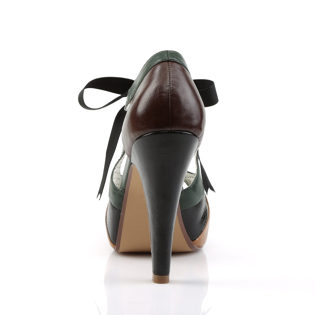 Pin Up Couture Womens Pumps BETTIE-19 Tan Multi Faux Leather