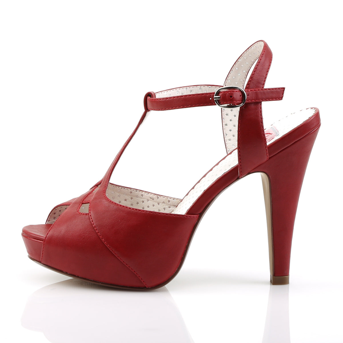 Pin Up Couture Pompes pour femmes BETTIE-23 cuir rouge rouge