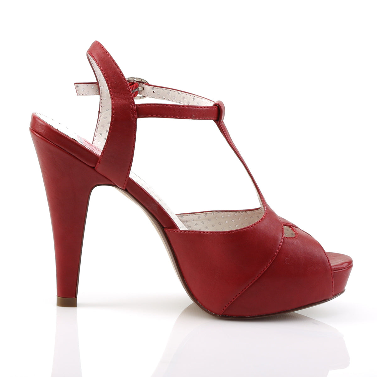 Pin Up Couture Pompes pour femmes BETTIE-23 cuir rouge rouge