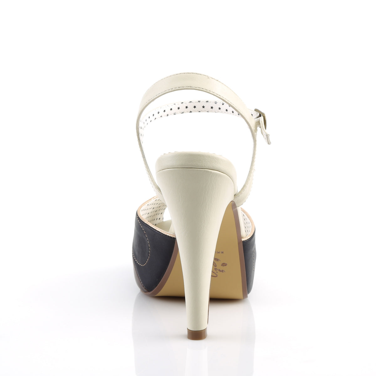 Pin Up Couture Pompes pour femmes BETTIE-27 Crème Multi Faux Cuir