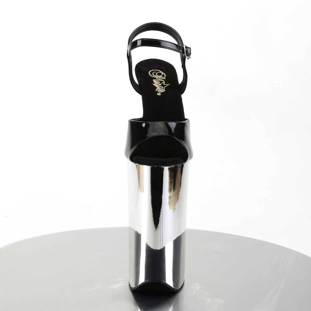 Pleaser Sandales pour femmes BEYOND-009 blk / slv chrome