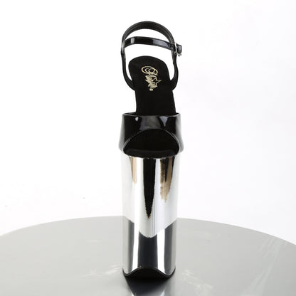 Pleaser Sandales pour femmes BEYOND-009 blk / slv chrome