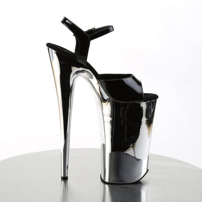 Pleaser Sandales pour femmes BEYOND-009 blk / slv chrome