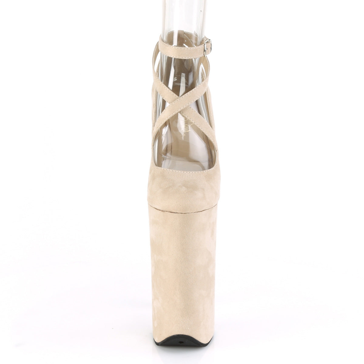 Pleaser Sandales pour femmes BEYOND-087FS beige faux suède / beige faux daim