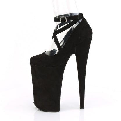 Pleaser Sandales pour femmes BEYOND-087FS BLK FAUX SUDE / BLK FAUX SUDE