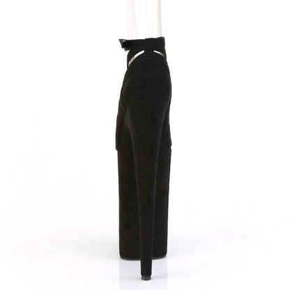 Pleaser Sandales pour femmes BEYOND-087FS BLK FAUX SUDE / BLK FAUX SUDE