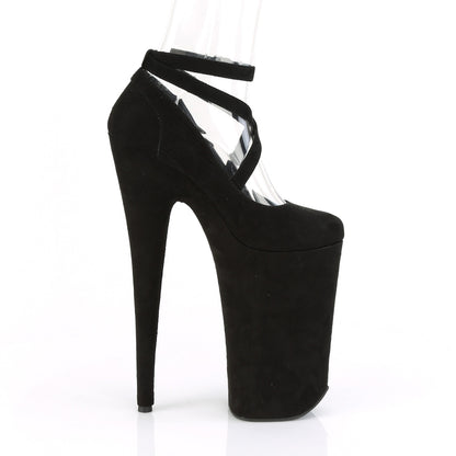 Pleaser Sandales pour femmes BEYOND-087FS BLK FAUX SUDE / BLK FAUX SUDE