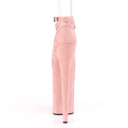 Pleaser Womens Sandals BEYOND-087FS B. Pink Faux Suede/B. Pink Faux Suede