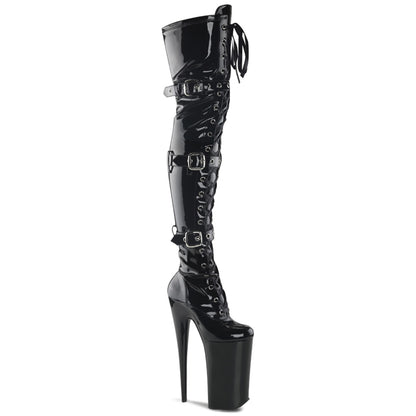 Pleaser Bottes pour femmes BEYOND-3028 blk str pat / blk