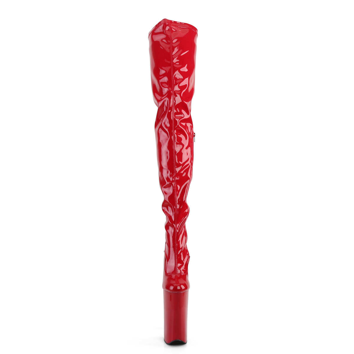 Pleaser Womens Boots BEYOND-4000 Red Stretch Pat/Red