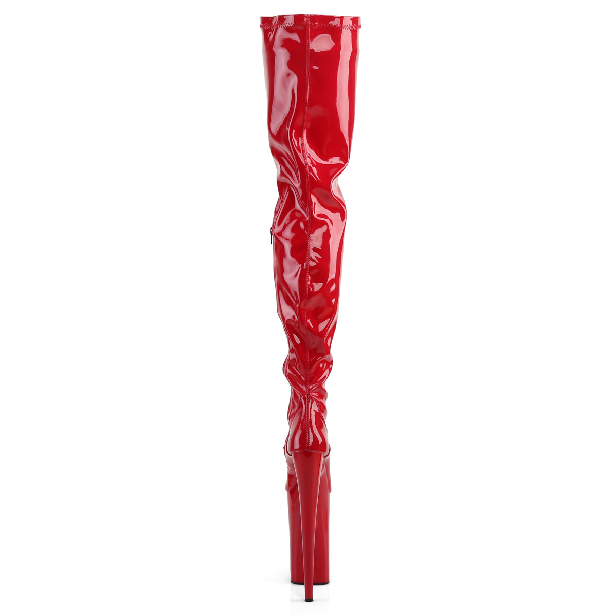 Pleaser Womens Boots BEYOND-4000 Red Stretch Pat/Red