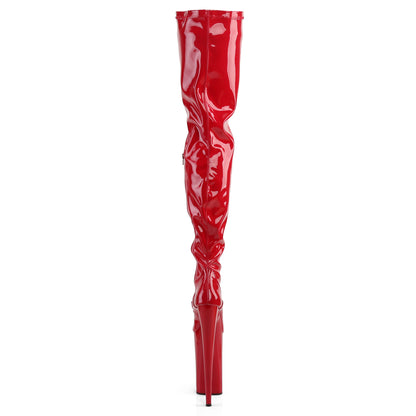 Pleaser Womens Boots BEYOND-4000 Red Stretch Pat/Red