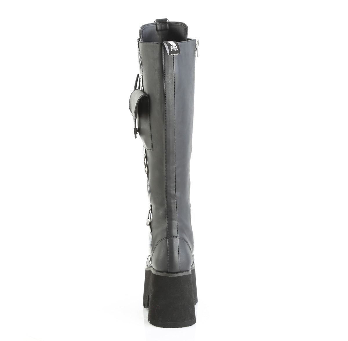 DemoniaCult Women's Mid-Calf & Knee High Boots BLAZE-202 Blk Vegan Leather
