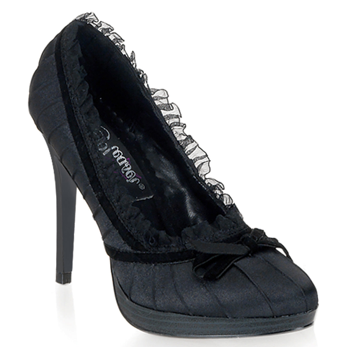 Pin Up Couture Pompes pour femmes BLISS-38 blk satin