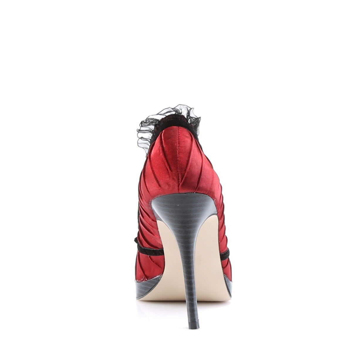 Pin Up Couture Pompes pour femmes BLISS-38 satin rouge-blk
