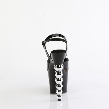 Pleaser   BLISS-709 BLK PAT / BLK-SLV Chrome