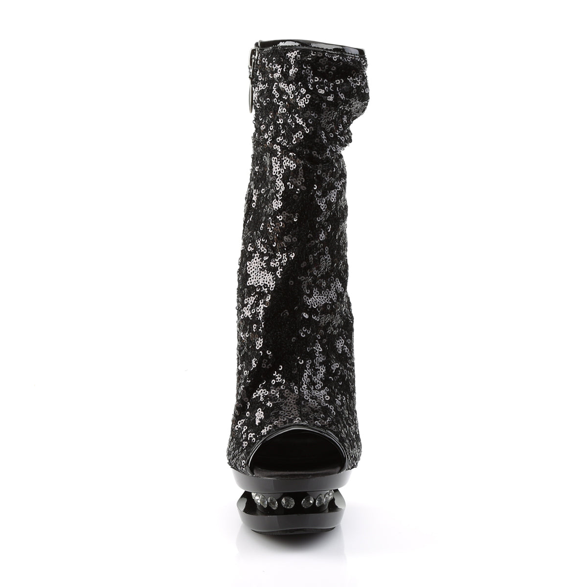 Pleaser Bottines pour femmes BLONDIE-R-1008 BLK Sequins / BLK