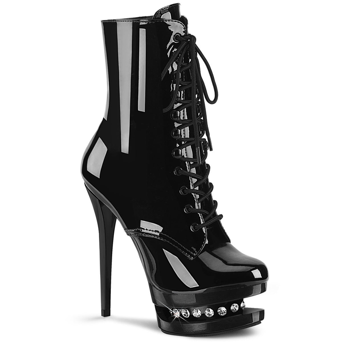 Pleaser Bottines pour femmes BLONDIE-R-1020 blk pat / blk