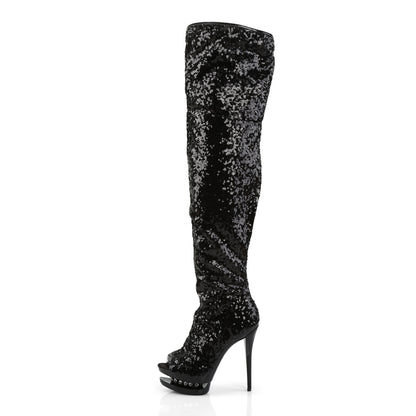 Pleaser Bottes pour femmes BLONDIE-R-3011 BLK SOUVELINS / BLK