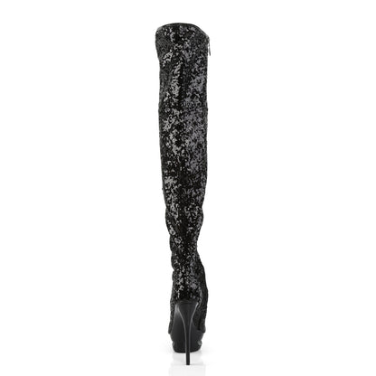 Pleaser Bottes pour femmes BLONDIE-R-3011 BLK SOUVELINS / BLK