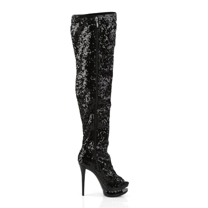 Pleaser Bottes pour femmes BLONDIE-R-3011 BLK SOUVELINS / BLK