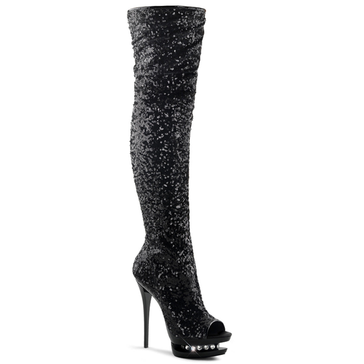Pleaser Bottes pour femmes BLONDIE-R-3011 BLK SOUVELINS / BLK