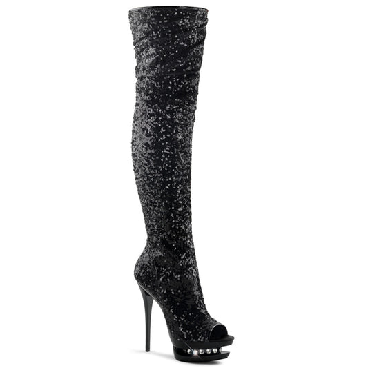 Pleaser Bottes pour femmes BLONDIE-R-3011 BLK SOUVELINS / BLK