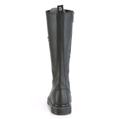 DemoniaCult Bottes pour hommes BOLT-400 Cuir végétalien BLK