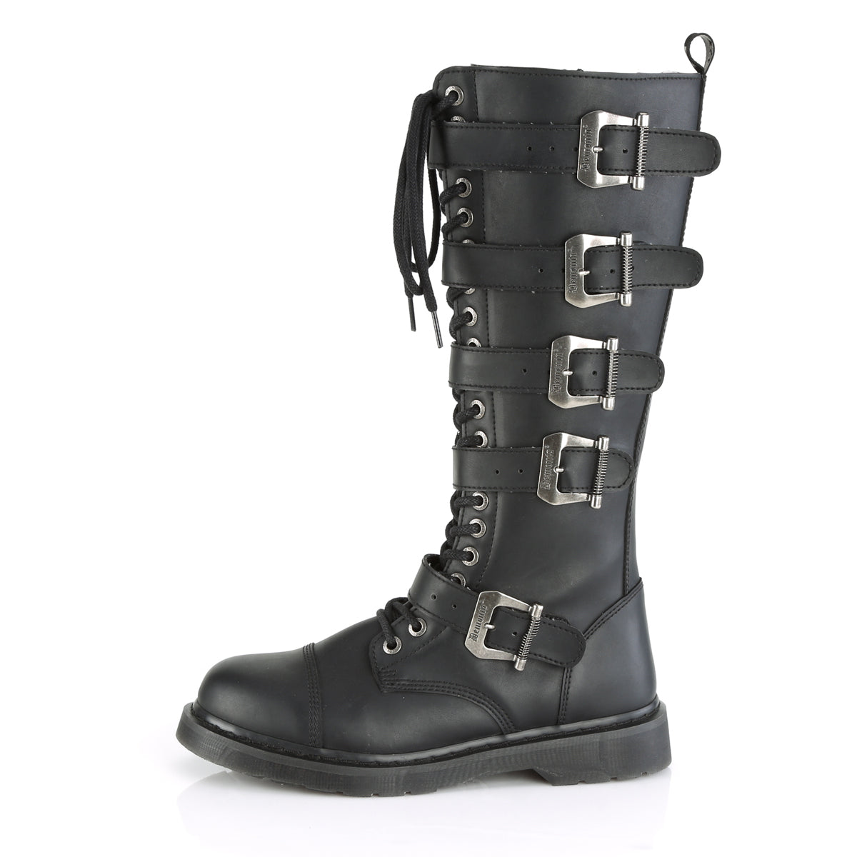 DemoniaCult Bottes pour hommes BOLT-425 Cuir végétalien BLK