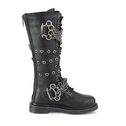 DemoniaCult Bottes pour hommes BOLT-450 Cuir végétalien BLK