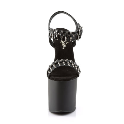 Pleaser Sandales pour femmes BONDGIRL-712 BLK FAUX CUIR / BLK MATTE