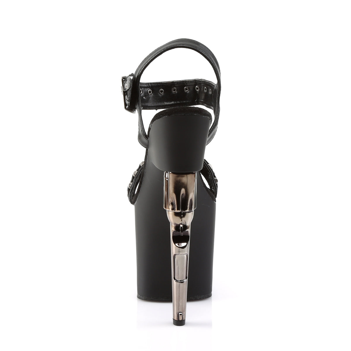 Pleaser Sandales pour femmes BONDGIRL-712 BLK FAUX CUIR / BLK MATTE