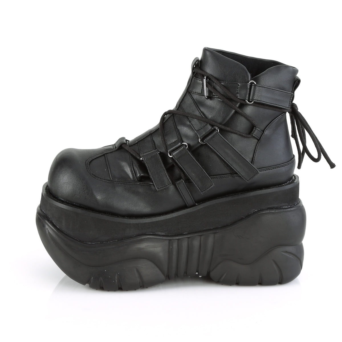 DemoniaCult Bottes pour hommes BOXER-13 Cuir végétalien BLK