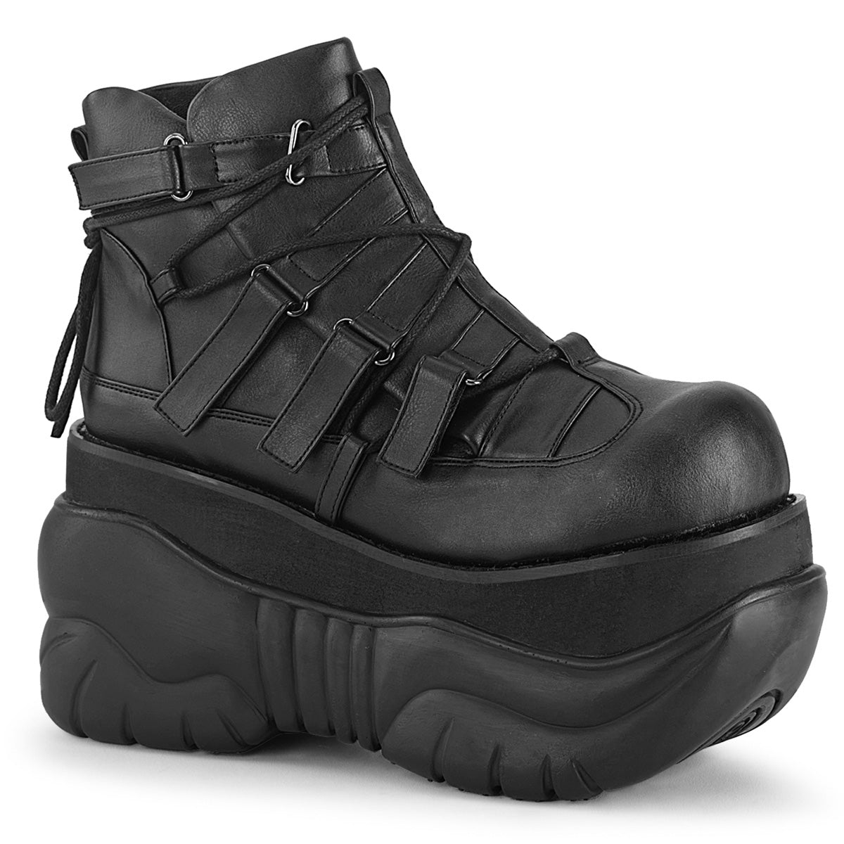 DemoniaCult Bottes pour hommes BOXER-13 Cuir végétalien BLK