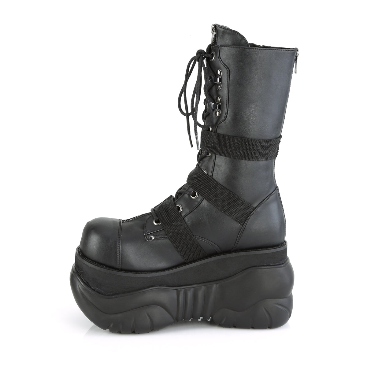 DemoniaCult Bottes pour hommes BOXER-230 Cuir végétalien BLK