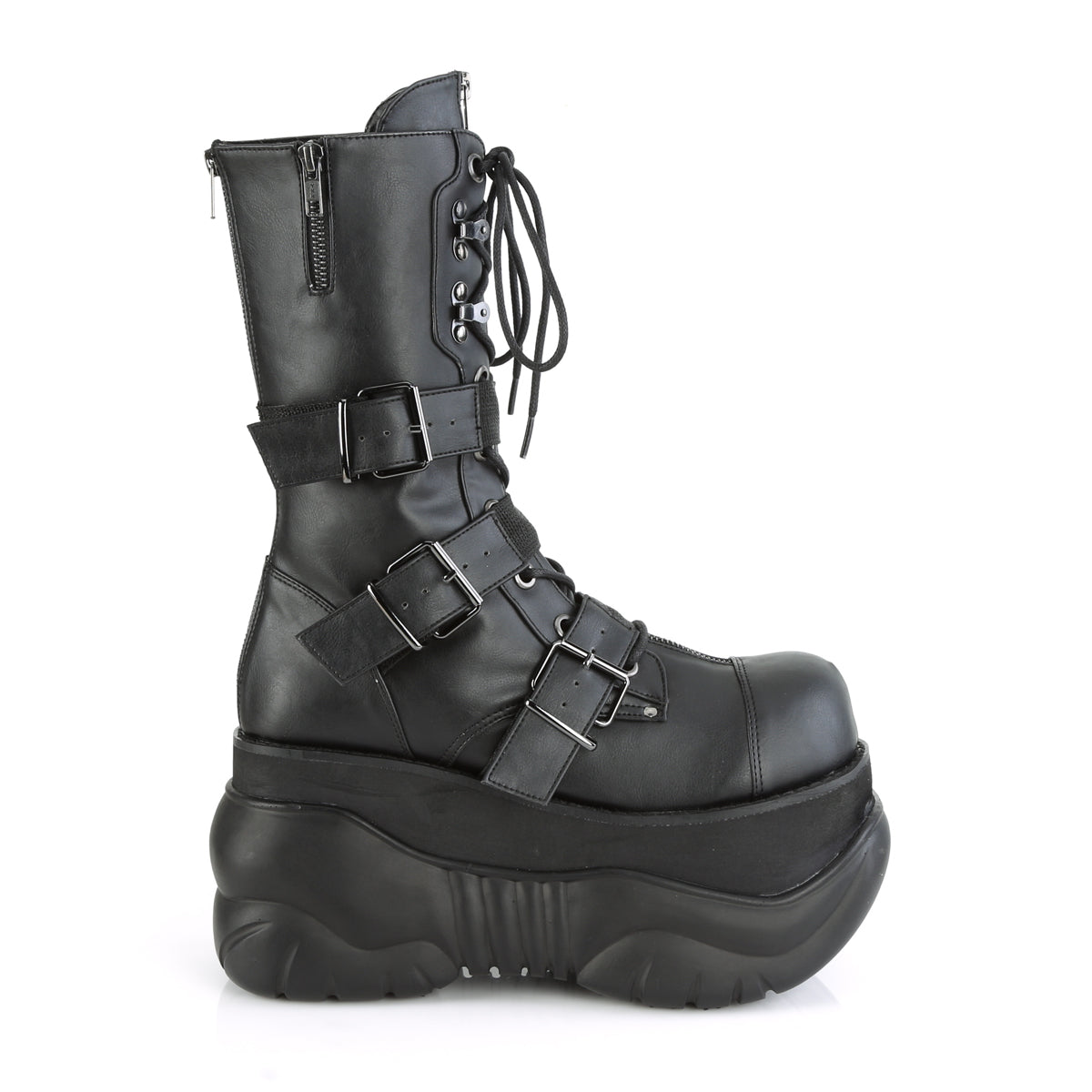 DemoniaCult Bottes pour hommes BOXER-230 Cuir végétalien BLK